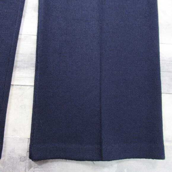 ST. JOHN Dark Blue Santana Knit Wool Blend Knit Trousers Pants Women’s Size 12 - Picture 8 of 12